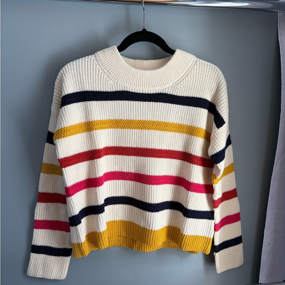 J Crew The Reeds Striped Multicolor Women's Sweater